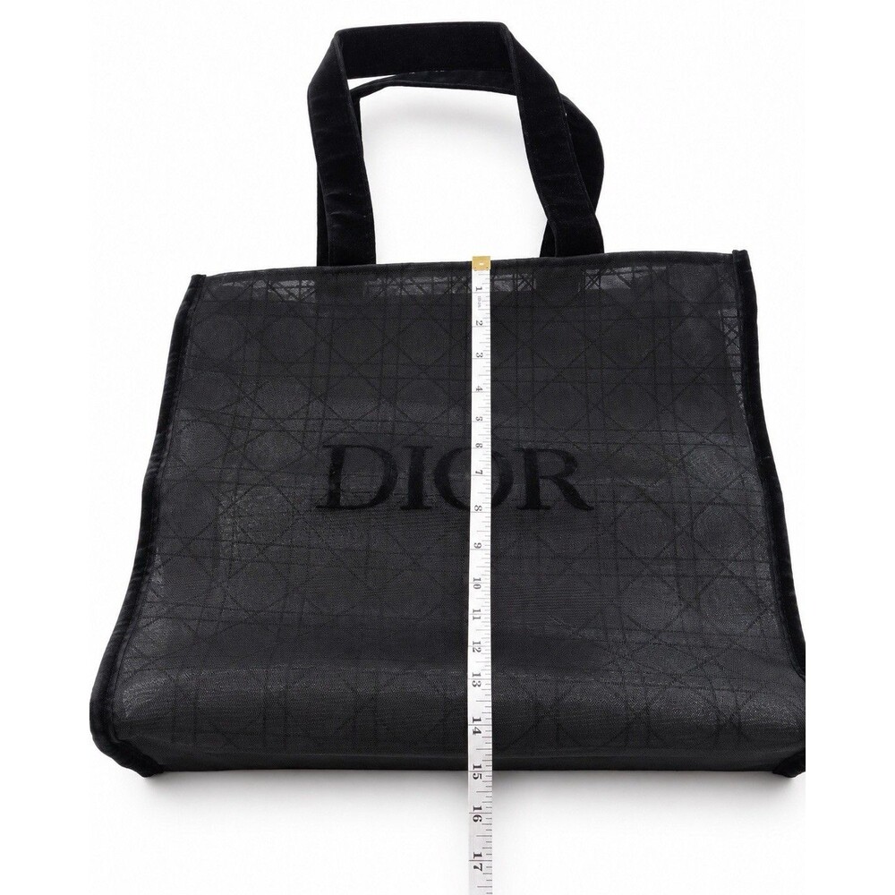 Christian Dior Beauty Parfums VIP Black Velvet Mesh Large Tote Bag - Picture 7 of 11